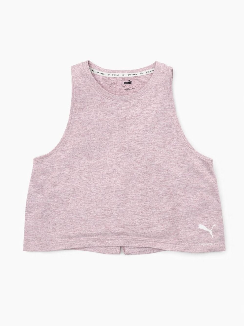 Puma Heathered Light Pink Workout Muscle Tank Top, Size XL